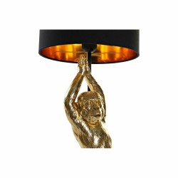 Lampe de bureau DKD Home Decor Noir Doré Polyester Résine Singe (25 x 25 x 48 cm)