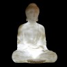 Lampe de bureau DKD Home Decor Fibre de Verre Buda Blanc (25 x 17 x 31 cm)