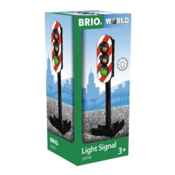 Brio World Feux Tricolores Lumineux - Accessoire pour circuit de train en bois et voiture - Ravensburger - Mixte des 3 ans - 337