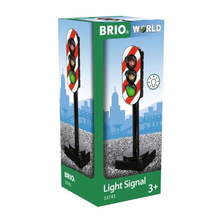 Brio World Feux Tricolores Lumineux - Accessoire pour circuit de train