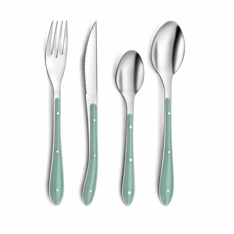 Couverts Amefa Bistro Vert Métal (24 pcs)