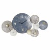 Horloge Murale DKD Home Decor Bleu Blanc Gris Doré Métal Moderne Cercles 95 x 7 x 47 cm