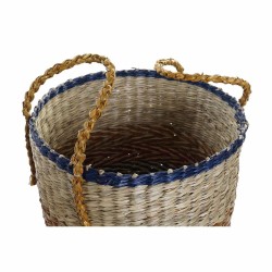 Set de basket DKD Home Decor Orange Vert Herbier marin (35 x 22 x 46 cm) (2 pcs)