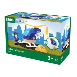 Brio World Hélicoptere de Police - Accessoire aimanté pour circuit d