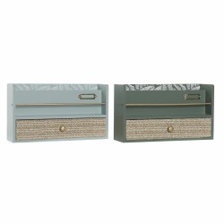 Organisateur polyvalent DKD Home Decor LD-181379 Vert polypropylène Bois MDF 30 x 9 x 17 cm (2 Unités)