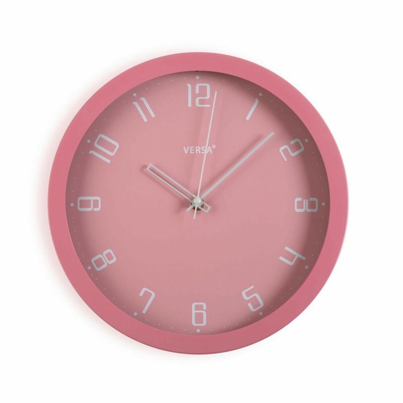 Horloge Murale Versa Rose polypropylène (4,3 x 30 x 30 cm)