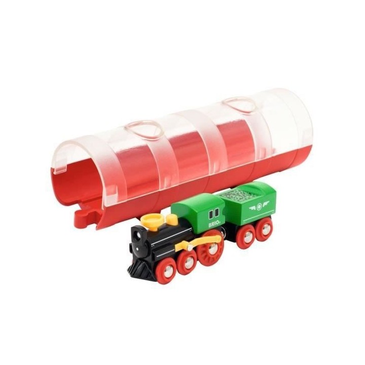 Brio World Train a vapeur et Tunnel - Accessoire Circuit de train en b
