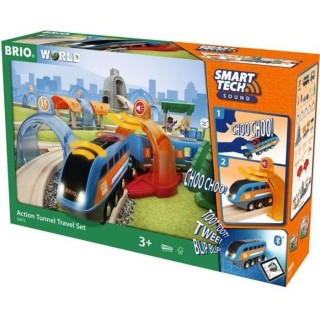 Brio World Circuit Voyageur Smart Tech Sound - Coffret 37 pieces - Cir