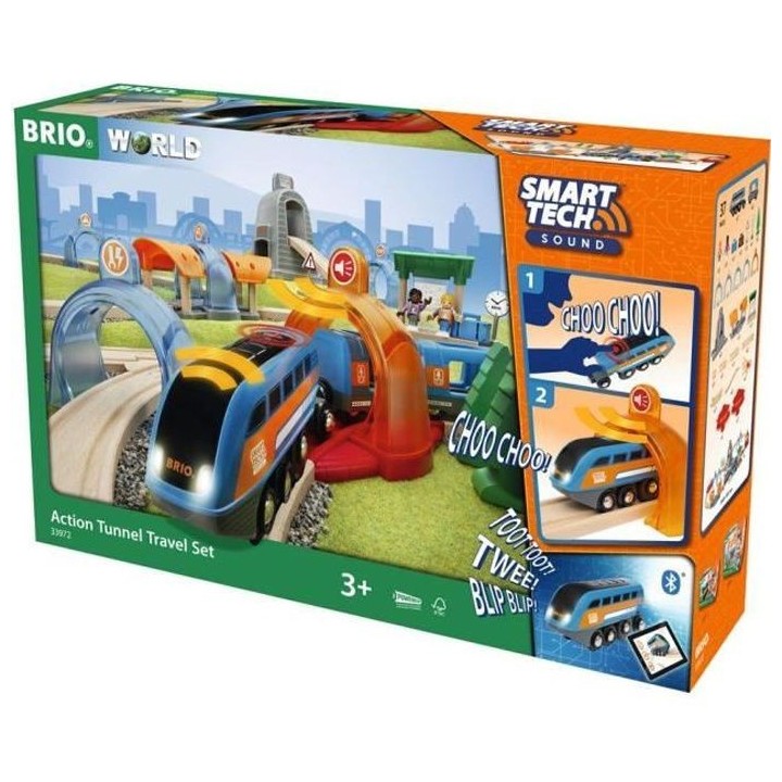 Brio World Circuit Voyageur Smart Tech Sound - Coffret 37 pieces - Cir