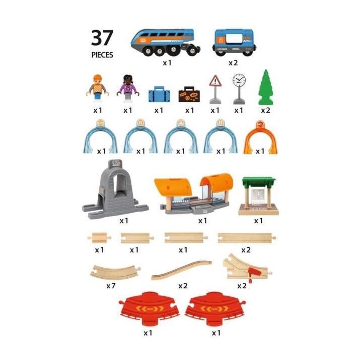 Brio World Circuit Voyageur Smart Tech Sound - Coffret 37 pieces - Cir