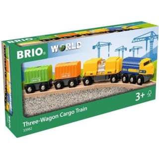 Brio World Long Train de Marchandises - Accessoire Circuit de train en