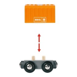 Brio World Long Train de Marchandises - Accessoire Circuit de train en bois - Ravensburger - Mixte des 3 ans - 33982