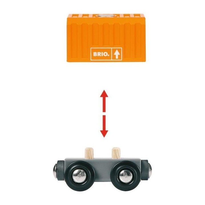 Brio World Long Train de Marchandises - Accessoire Circuit de train en