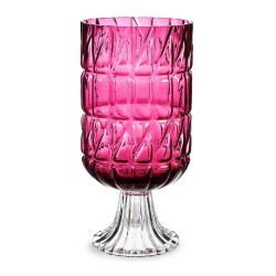 Vase Rose Taillé Verre (13...