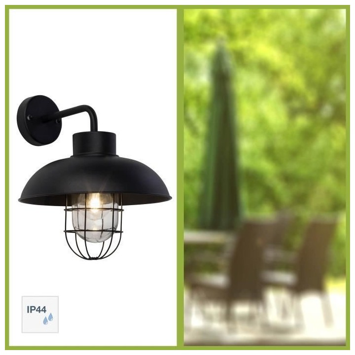 BRILLIANT - PORTLAND applique extérieure - descendante - coloris noir