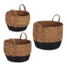 Set de basket Noir Marron Algues marines (3 pcs)