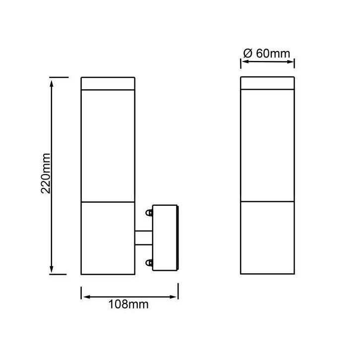 BRILLIANT - BERGEN Applique extérieure - coloris acier - métal/plast