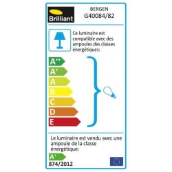 BRILLIANT - BERGEN Borne extérieure - coloris acier - métal/plastique GU10 LED 1x4W