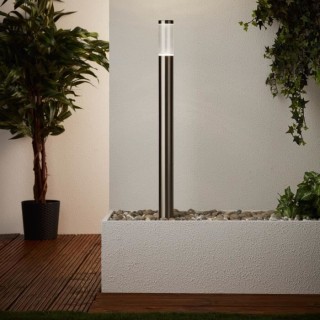 BRILLIANT - BERGEN Potelet extérieur - coloris acier - métal/plastiq