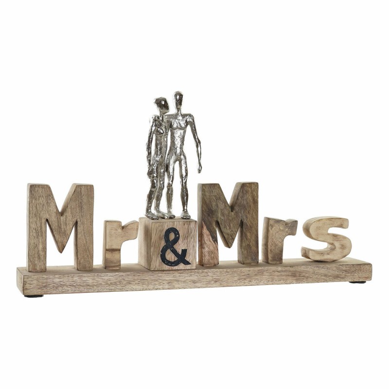 Figurine Décorative DKD Home Decor Mr & Mrs Argenté Aluminium (51 x 7,5 x 28 cm)