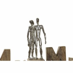 Figurine Décorative DKD Home Decor Mr & Mrs Argenté Aluminium (51 x 7,5 x 28 cm)