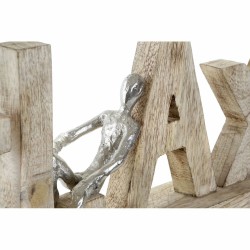 Figurine Décorative DKD Home Decor Relax Argenté Aluminium (58 x 7 x 22 cm)