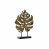 Figurine Décorative DKD Home Decor 25,5 x 6 x 34 cm Noir Doré Tropical Feuille d'une plante