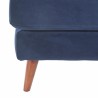 Canapé d'angle gauche 4 places BRISTOL -Velours Bleu - L 256 x P 89 x H 84 cm