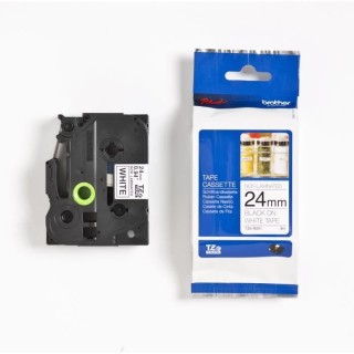 Ruban BROTHER - TZEN251 - 24mm Noir sur fond Blanc - Qt 1