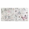 Cadre DKD Home Decor 80 x 3 x 80 cm Fleurs Shabby Chic (2 Unités)