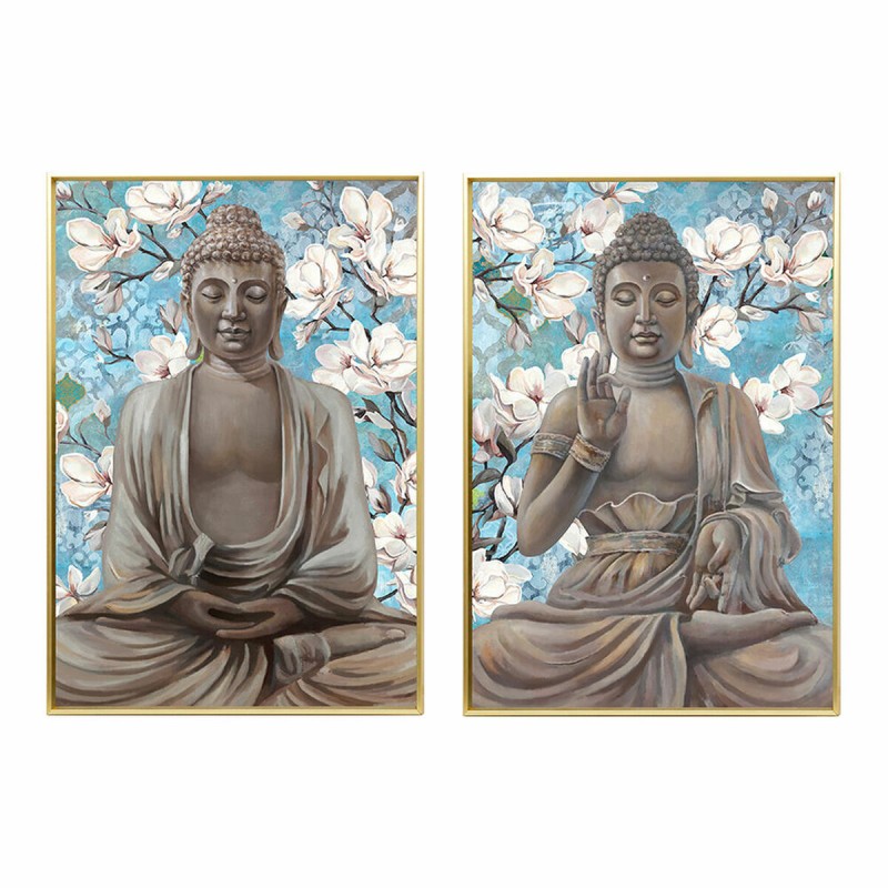 Cadre DKD Home Decor 51,5 x 3,5 x 71,5 cm Buda Oriental (2 Unités)