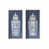 Cadre DKD Home Decor 53,5 x 3 x 103,8 cm Vase Oriental (2 Unités)