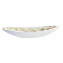 Centre de Table DKD Home Decor 50 x 16 x 8 cm Mosaïque Naturel Blanc Marron Clair Boho