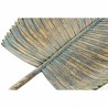 Centre de Table DKD Home Decor 39 x 23 x 5 cm Gris Doré Tropical Feuille d'une plante