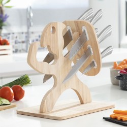 Jeu de couteaux avec support en bois Spartan InnovaGoods 7 Pièces