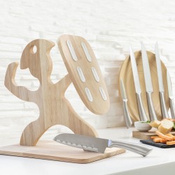 Jeu de couteaux avec support en bois Spartan InnovaGoods 7 Pièces