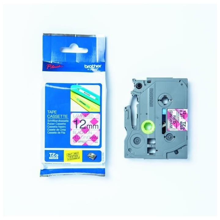 Ruban BROTHER - TZEMPGG31 /Noir sur Motifs Or 12 mm/ Qt 1