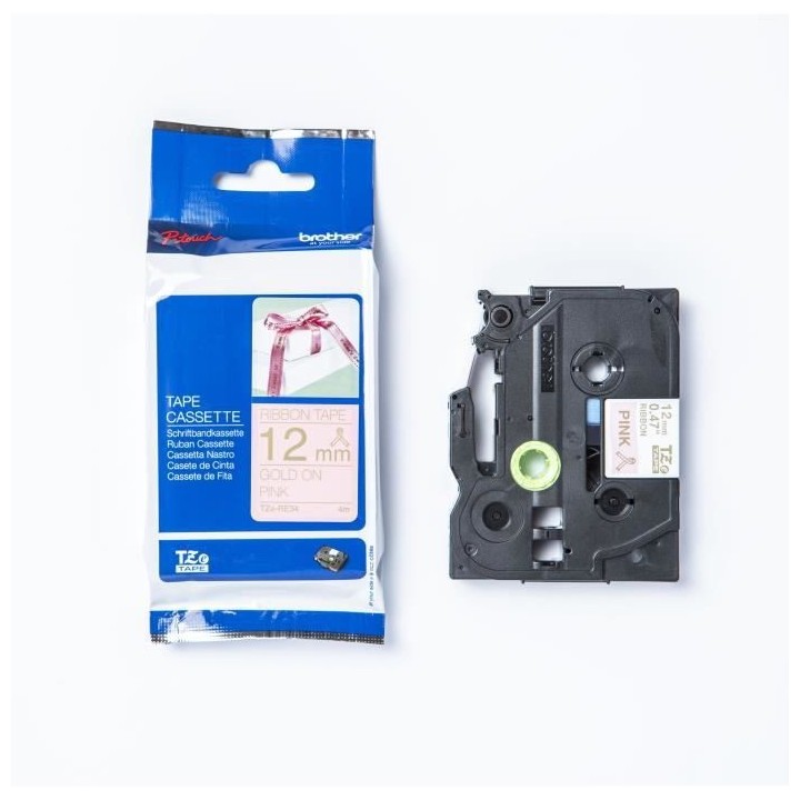 Ruban BROTHER - TZERE34 - Or sur Rose 12mm - Qt 1
