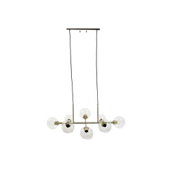 Suspension DKD Home Decor 96 x 50 x 32 cm Verre Doré Métal Transparent 50 W