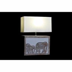 Lampe de bureau DKD Home Decor Marron Blanc 220 V 50 W Indien (33 x 12 x 41 cm)