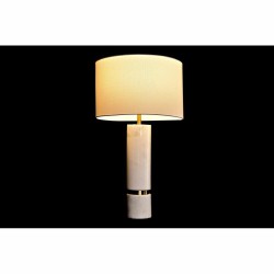 Lampe de bureau DKD Home Decor Blanc Doré Métal Marbre 50 W 220 V 41 x 41 x 76 cm