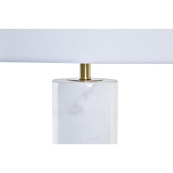 Lampe de bureau DKD Home Decor Blanc Doré Métal Marbre 50 W 220 V 41 x 41 x 76 cm