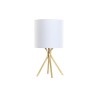 Lampe de bureau DKD Home Decor 30 x 30 x 56 cm Doré Métal Blanc 220 V 50 W