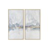 Jeu de 2 tableaux DKD Home Decor Abstrait 120 x 4 x 120 cm Urbaine