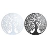 Décoration murale DKD Home Decor 98 x 1 x 98 cm 100 x 1 x 100 cm Noir Arbre Blanc Traditionnel (2 Unités)