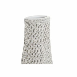 Vase DKD Home Decor 20 x 10 x 57 cm Blanc Résine Moderne