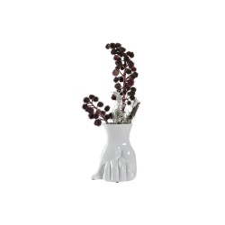 Vase DKD Home Decor Blanc Grès Moderne 17 x 12 x 21 cm