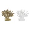 Figurine Décorative DKD Home Decor 34 x 10 x 27,5 cm Doré Corail Blanc méditerranéen (2 Unités)