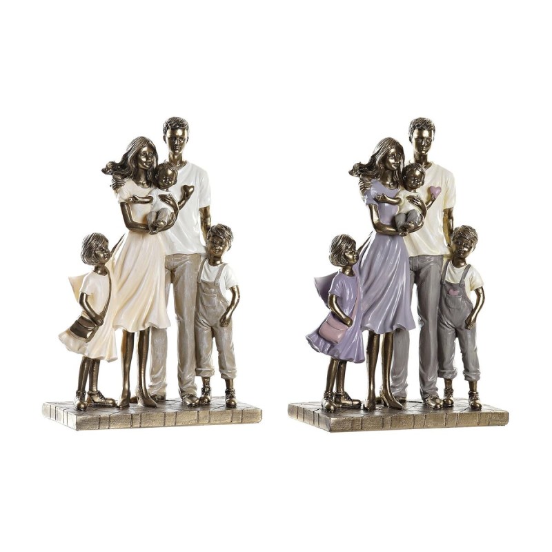 Figurine Décorative DKD Home Decor 17,5 x 8,5 x 26 cm Doré Famille (2 Unités)