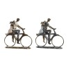 Figurine Décorative DKD Home Decor 24 x 8 x 25 cm Doré Cuivre Couple (2 Unités)